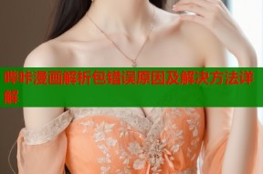 哔咔漫画解析包错误原因及解决方法详解